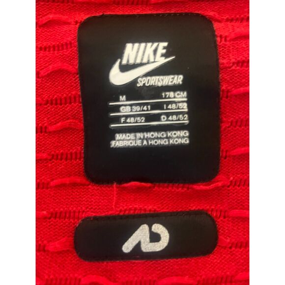 RARE Mens Nike Sportswear Athletic Department Red Contrast Sweater Cardigan Med - Picture 6 of 10